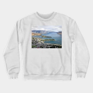 Aerial view of Queenstown, New Zealand Crewneck Sweatshirt